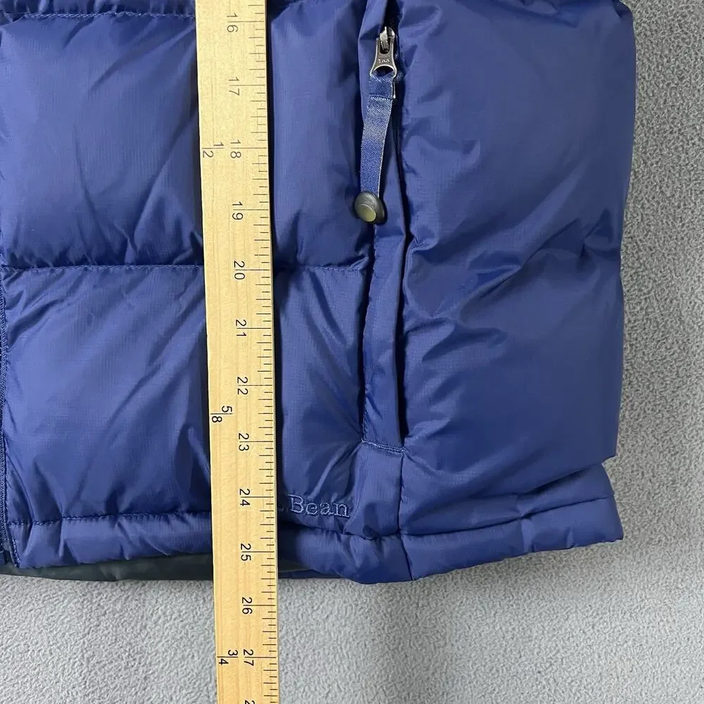 LL Bean Vest Mens Size Medium Blue Goose Down Insualted Puffer Outdoors